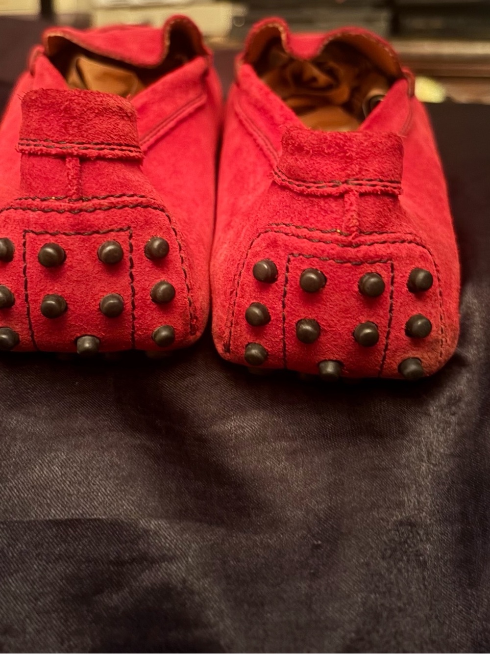 Tod’s for Ferrari GomminoRed Suede Driving LoafersTalla US 9 - Made in Italy - Picture 4 of 6